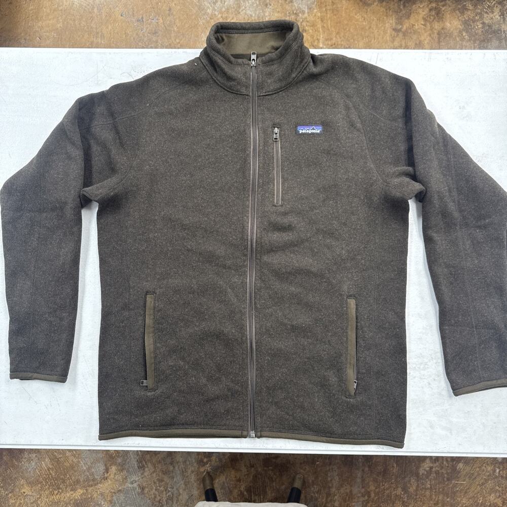 Patagonia Better Sweater Jacket Men’s L Full Zip Brown Fleece Logo 25528 FA19